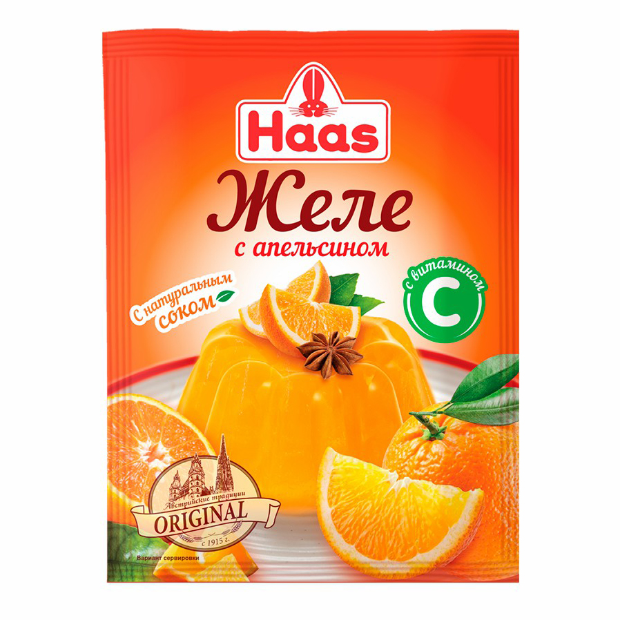 

Желе Haas десертное апельсин 50 г