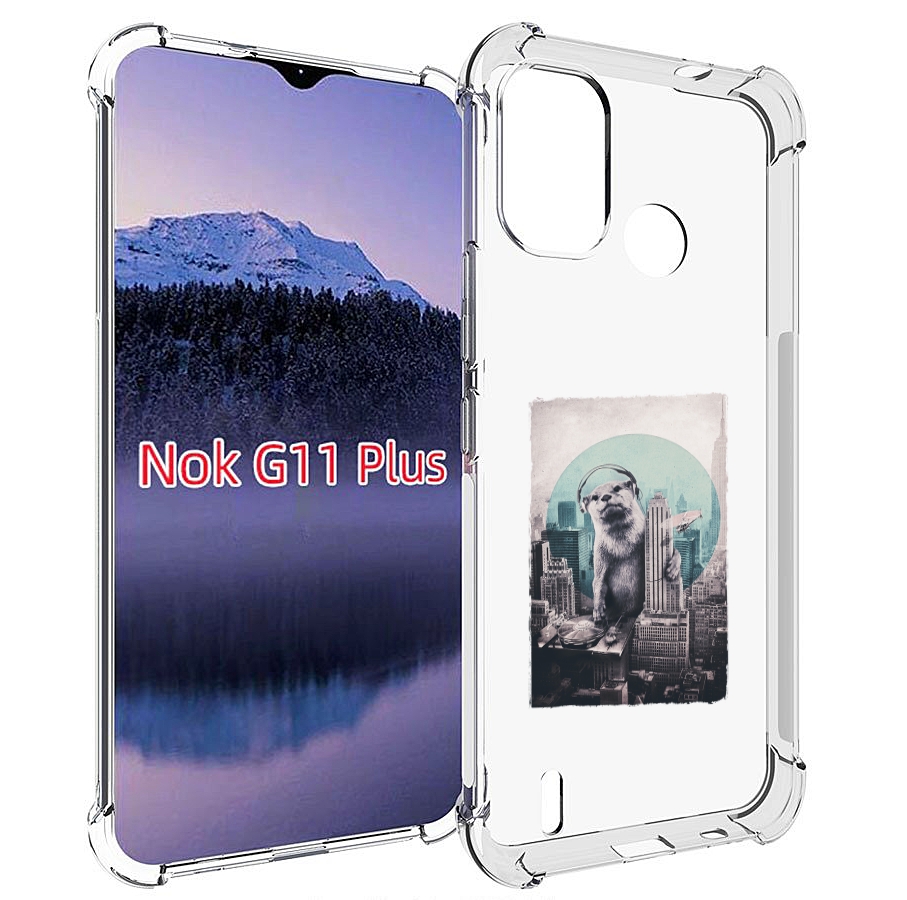 

Чехол MyPads выдра в городе для Nokia G11 Plus, Прозрачный, Tocco