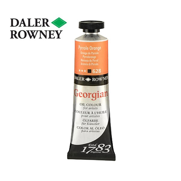 фото Daler rowney краска масляная daler-rowney georgian 75мл, 628 оранжевый пиррол