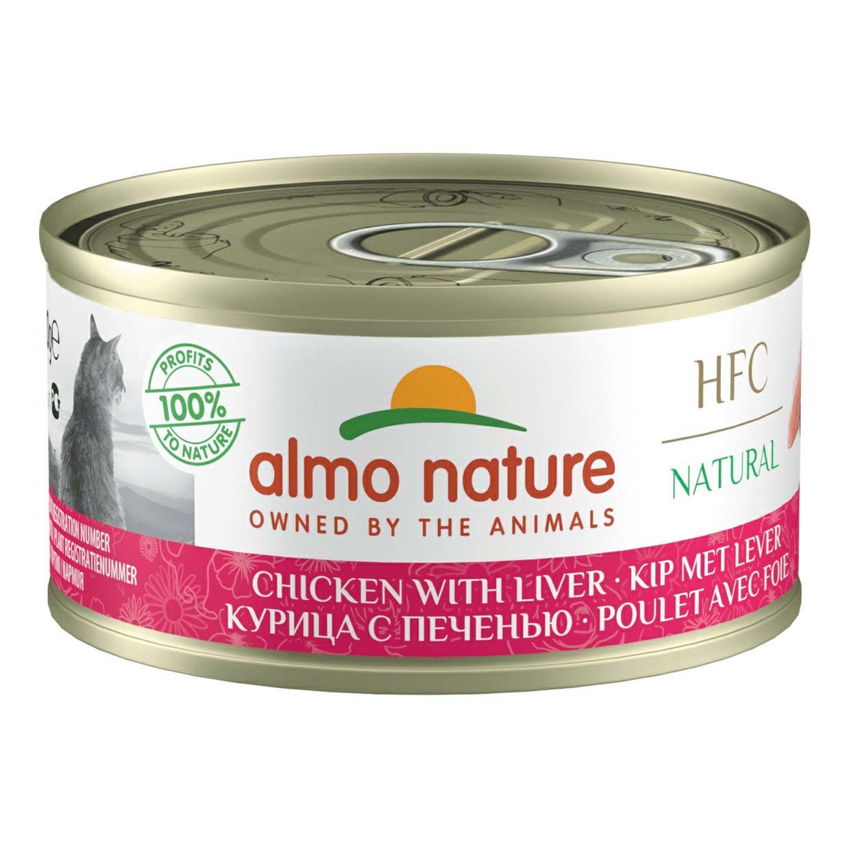 Влажный корм Almo Nature с курицей и печенью для кошек 70 г