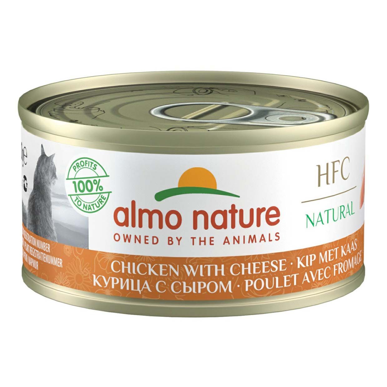 

Влажный корм Almo Nature с курицей и сыром для кошек 70 г