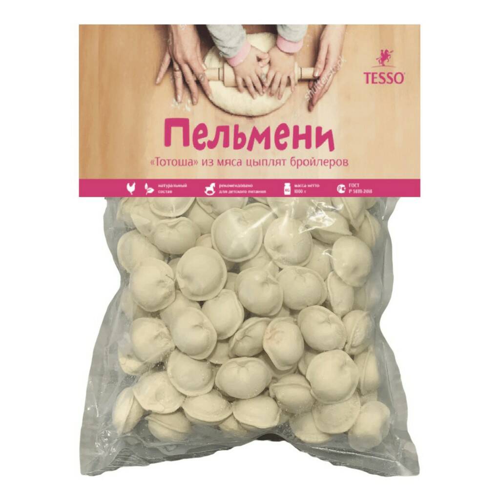 

Пельмени Tesso Тотоша с мясом 1 кг