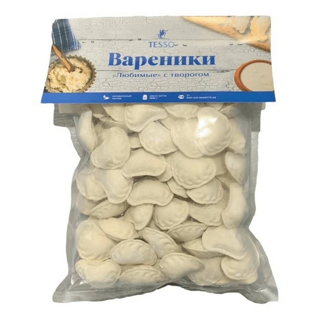 

Вареники Tesso Любимые с творогом 1 кг