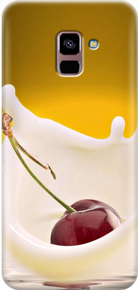 

Чехол на Samsung Galaxy A8+ (2018) с принтом "Ягода в молоке", Белый;желтый, 1984