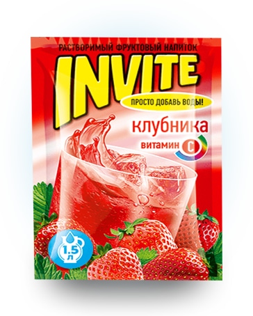 

Растворимый напиток Invite Клубника 9 гр 24 шт