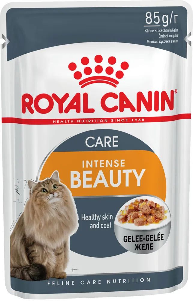 

Влажный корм Royal Canin Care Intense Beauty кусочки в желе для кошек 85 г