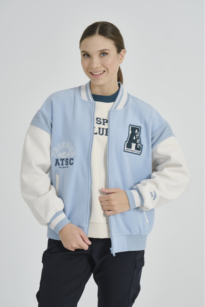 

Бомбер женский Anta 862348705S Vintage sports A-KIND FLEECE TECH голубой S, 862348705S Vintage sports A-KIND FLEECE TECH