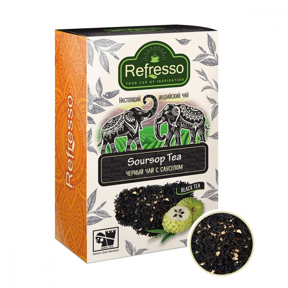 

Чай Refresso "Soursop Tea", черный крупнолистовой, с добавками, 100 гр