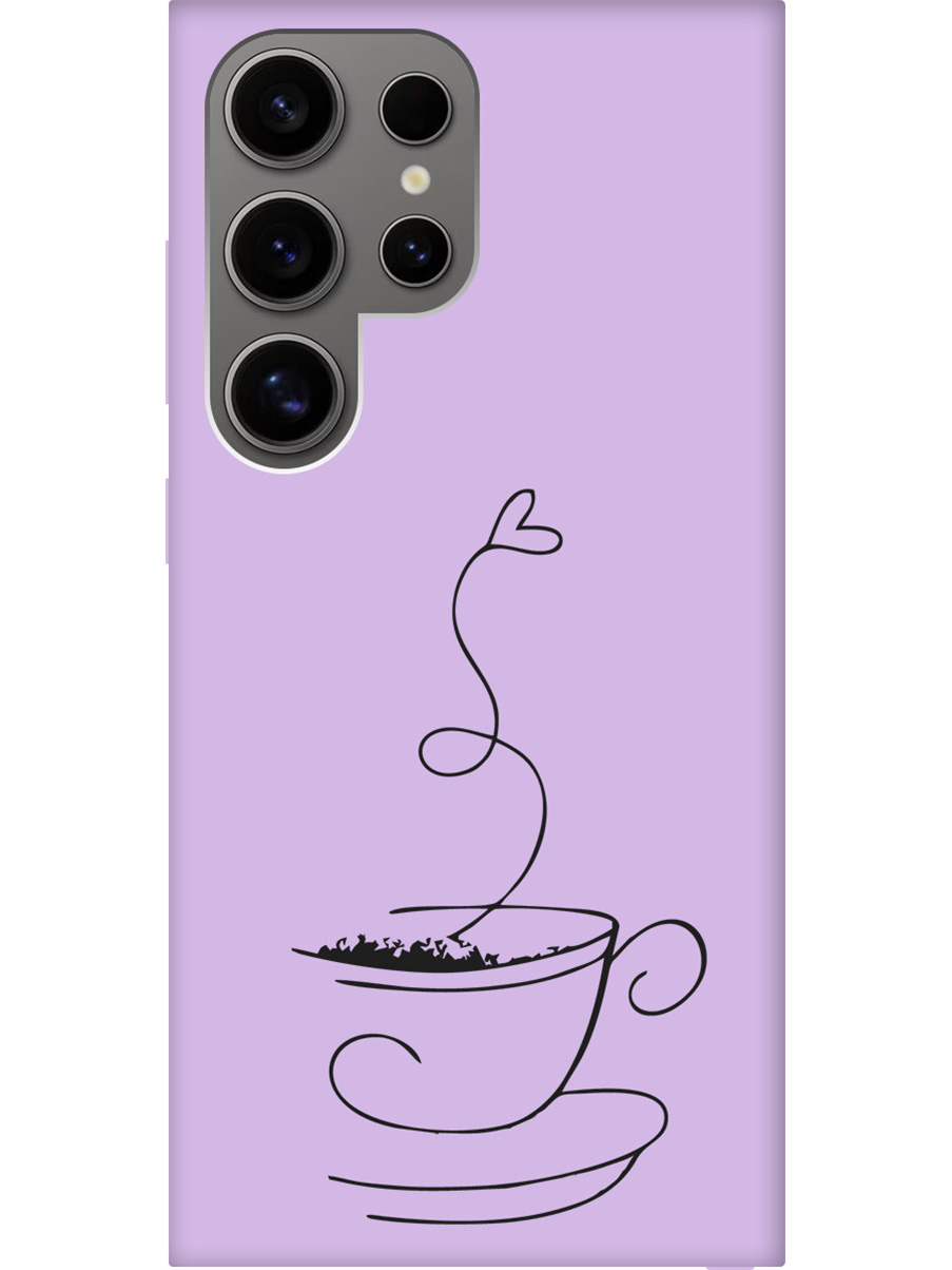 

Чехол на Samsung Galaxy S24 Ultra "Coffee Love" Soft Touch сиреневый, Фиолетовый;черный, 20011904
