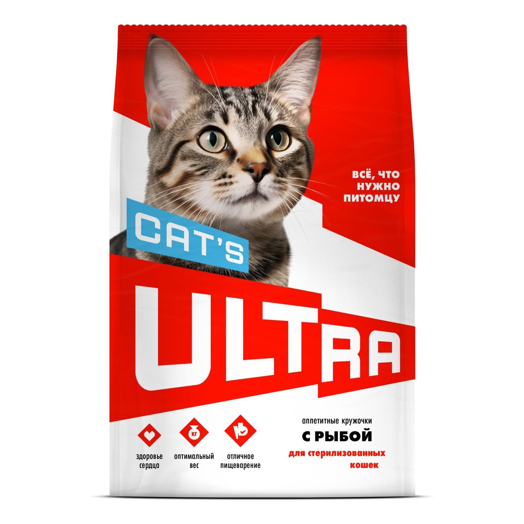 

Сухой корм Ultra Аппетитные кружочки с рыбой для стерилизованных кошек 600 г