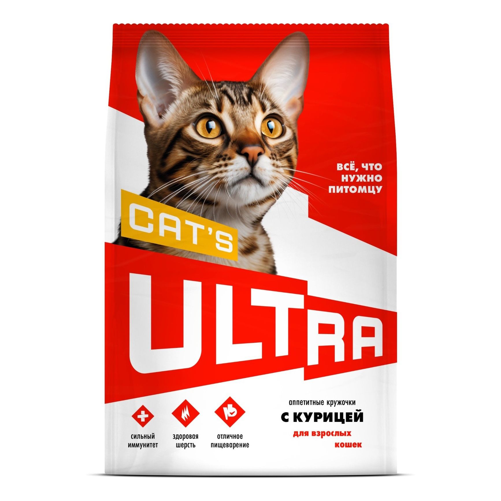 

Сухой корм Ultra Аппетитные кружочки с курицей для взрослых кошек 600 г