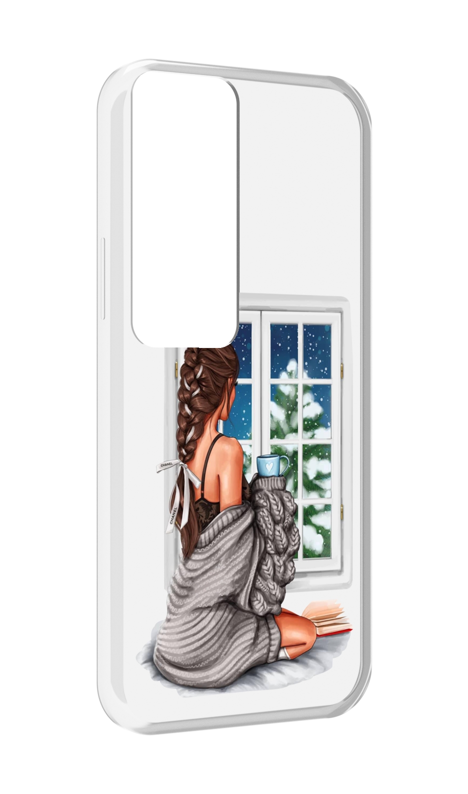 

Чехол MyPads уютное-зимнее-окно женский для Tecno Pova Neo 2, Прозрачный, Tocco