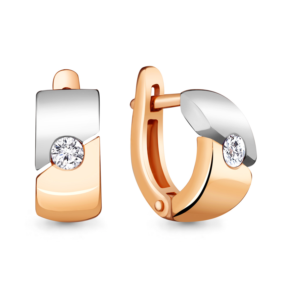 

Серьги из комбинированного золота с бриллиантом Yahont 39191, 39191