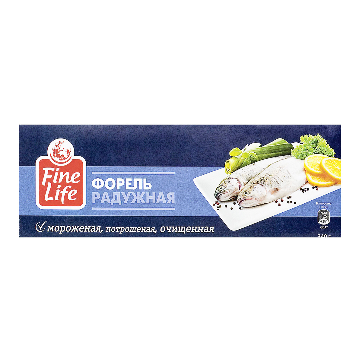 

Форель Fine Life радужная потрошеная очищенная мороженая