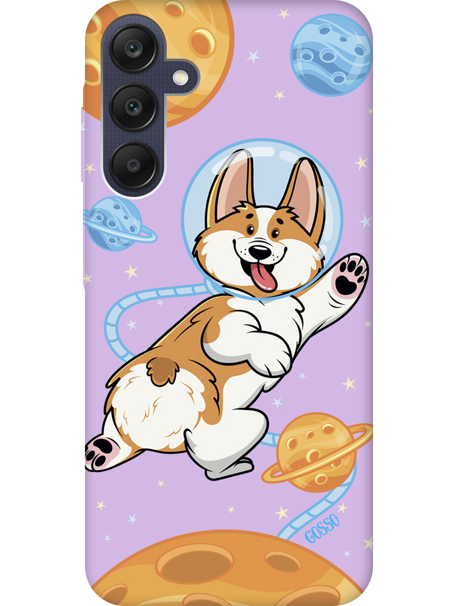 

Силиконовый чехол на Samsung Galaxy A25 с рисунком "CosmoCorgi" Soft Touch сиреневый, Фиолетовый;коричневый, 20012137