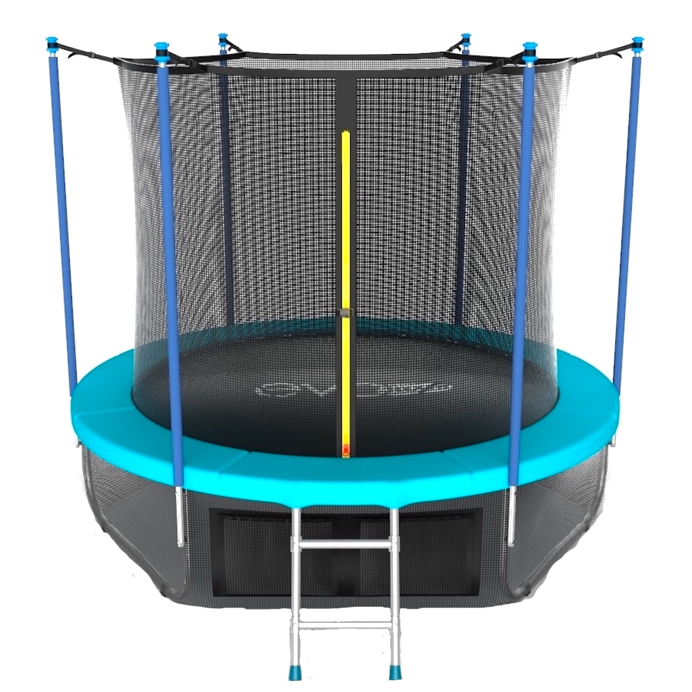 фото Батут evo jump internal 12ft wave с внутренней сеткой, лестницей и нижней сетью