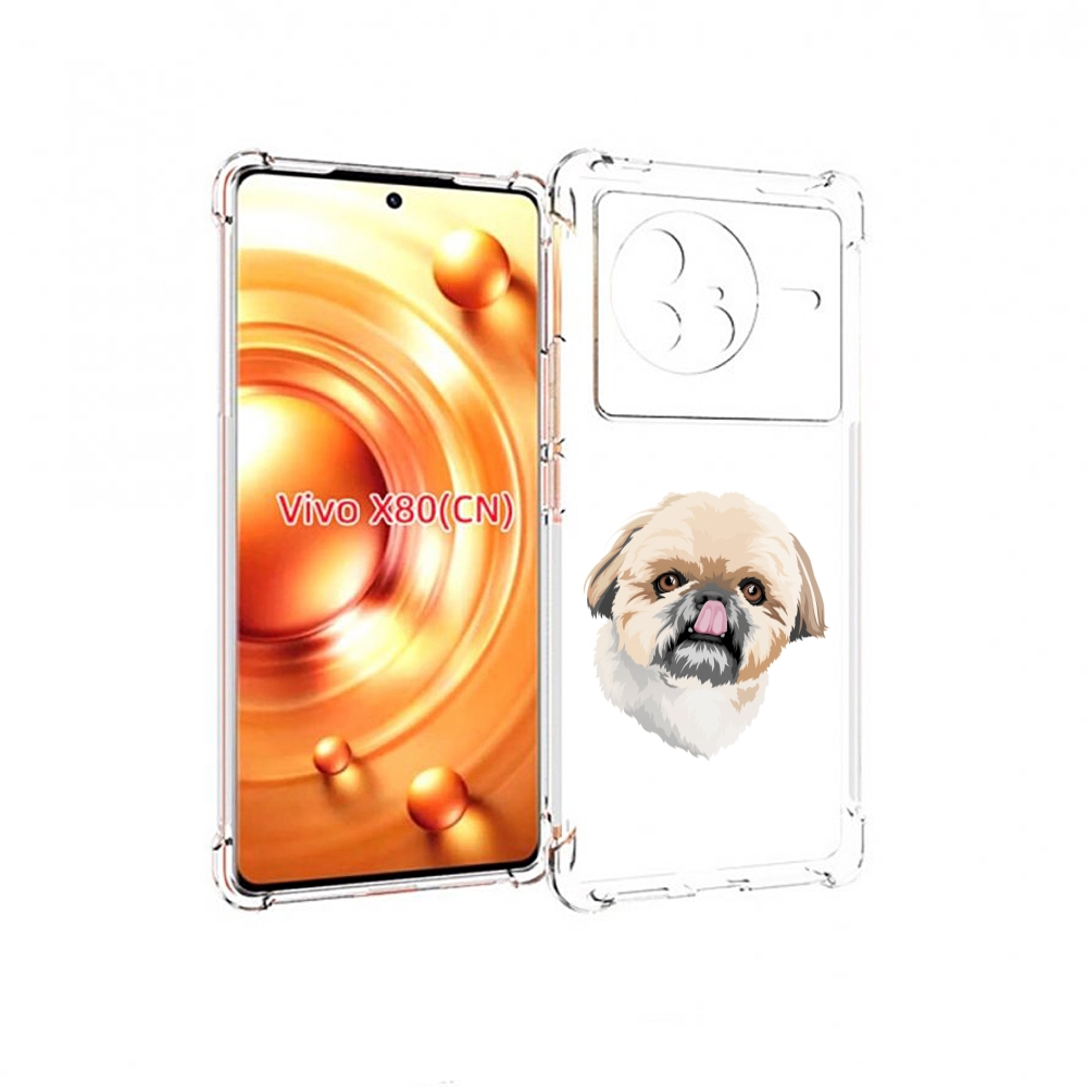 

Чехол Mypads Собачка-С-Язычком Для Vivo X80, Прозрачный, Tocco
