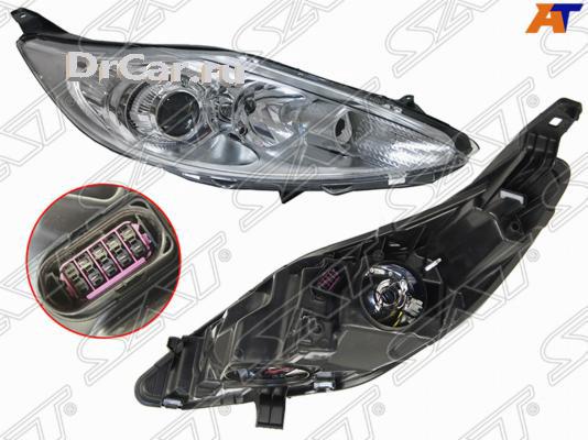 фото Sat фара ford fiesta 09-12 rh с корректором, хром sat st4311188rmldem