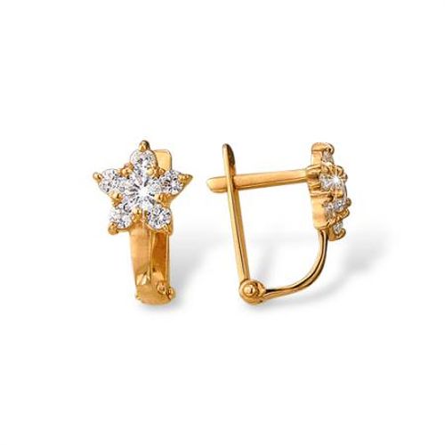 

Серьги из красного золота ЯХОНТ Золотой 48000, фианит, 48000