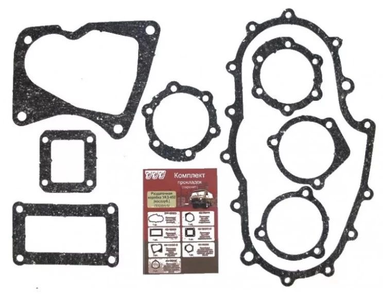 Набор Прокладок Раздатки Уаз Н/О (Косозубой) Паронит Ульяновск 506240