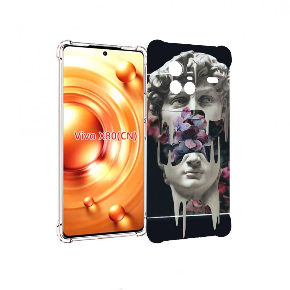 

Чехол Mypads Статуя-С-Цветами-Внутри Для Vivo X80, Прозрачный, Tocco