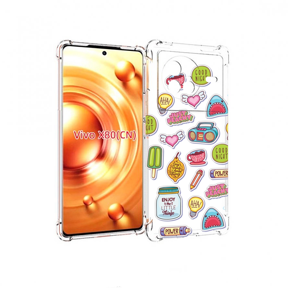 

Чехол Mypads Стикер-Пак Для Vivo X80, Прозрачный, Tocco