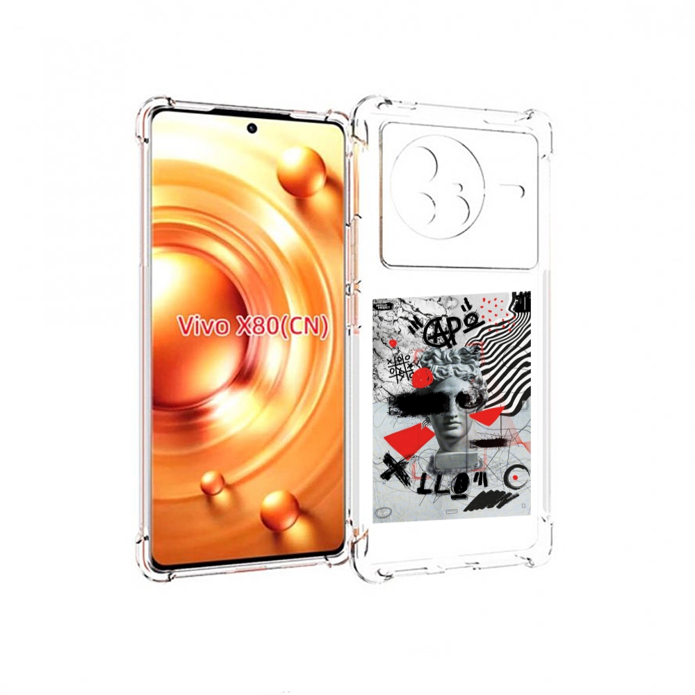 

Чехол Mypads Стрит Арт Статуя Для Vivo X80, Прозрачный, Tocco