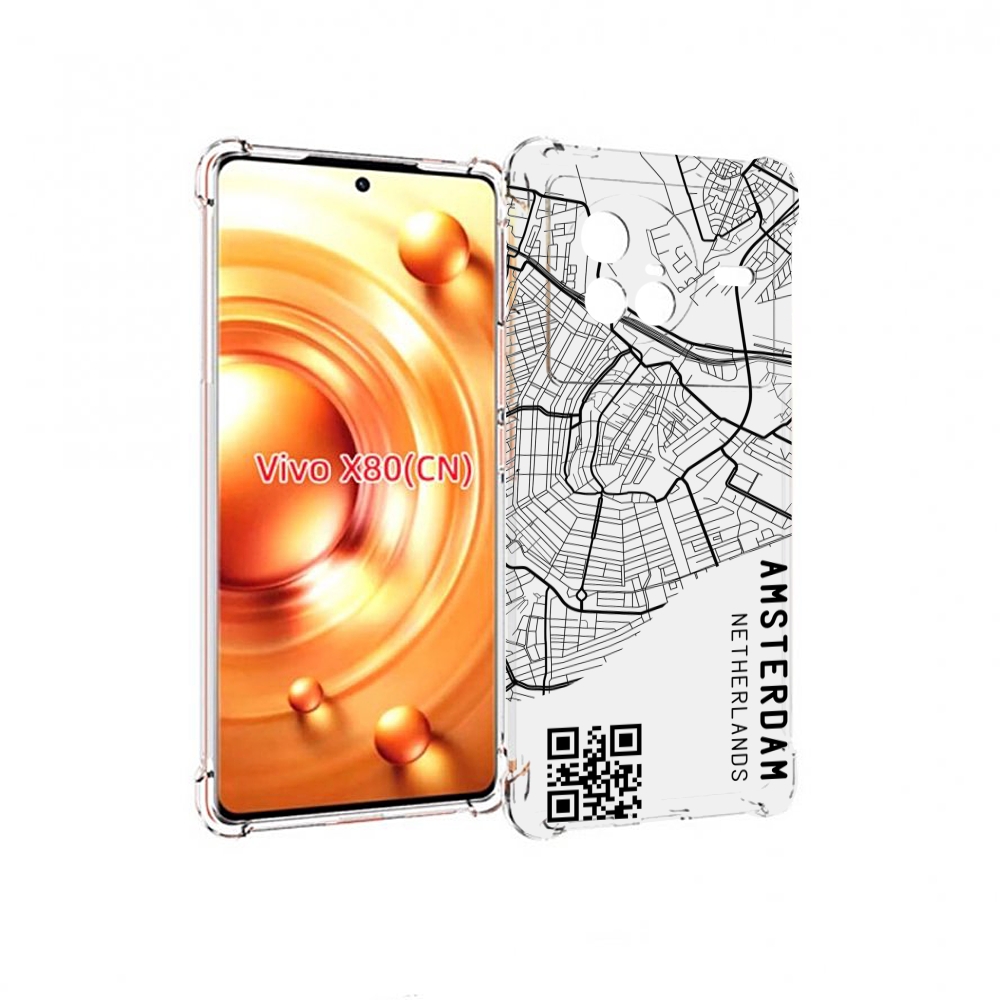

Чехол Mypads Схема-Амстердам Для Vivo X80, Прозрачный, Tocco