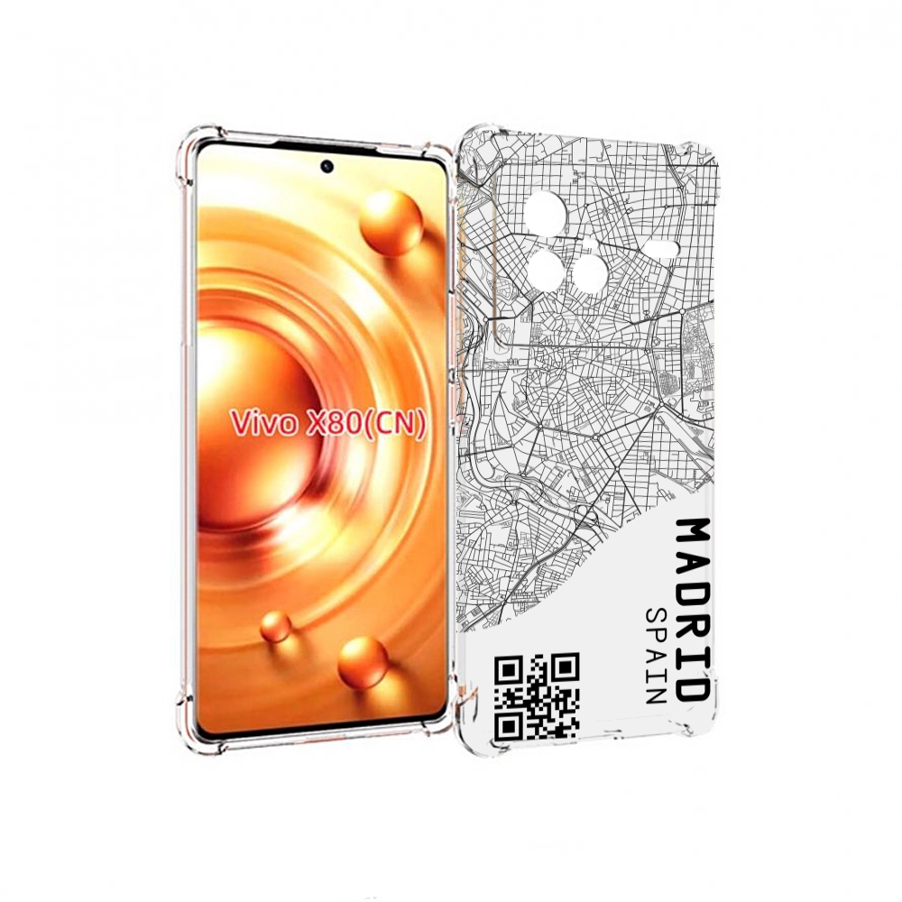 

Чехол Mypads Схема-Мадрид Для Vivo X80, Прозрачный, Tocco