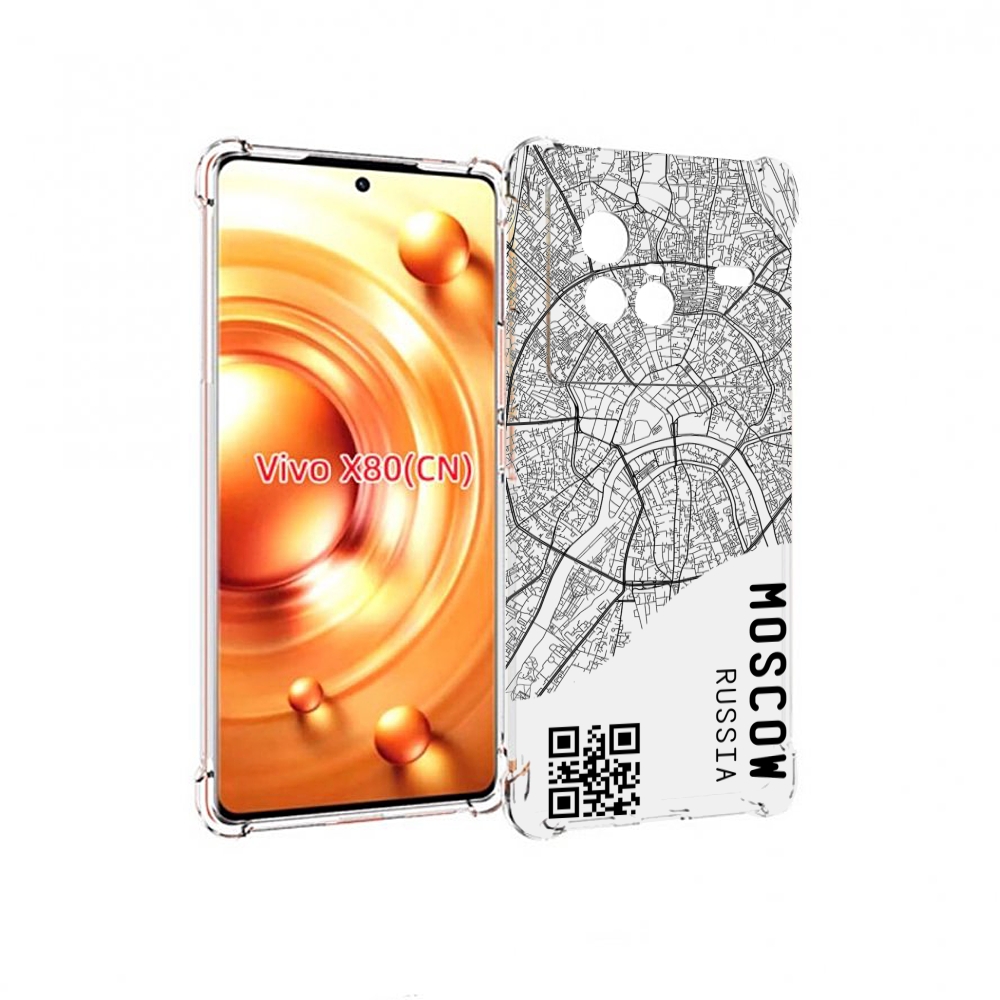 

Чехол Mypads Схема-Москва Для Vivo X80, Прозрачный, Tocco
