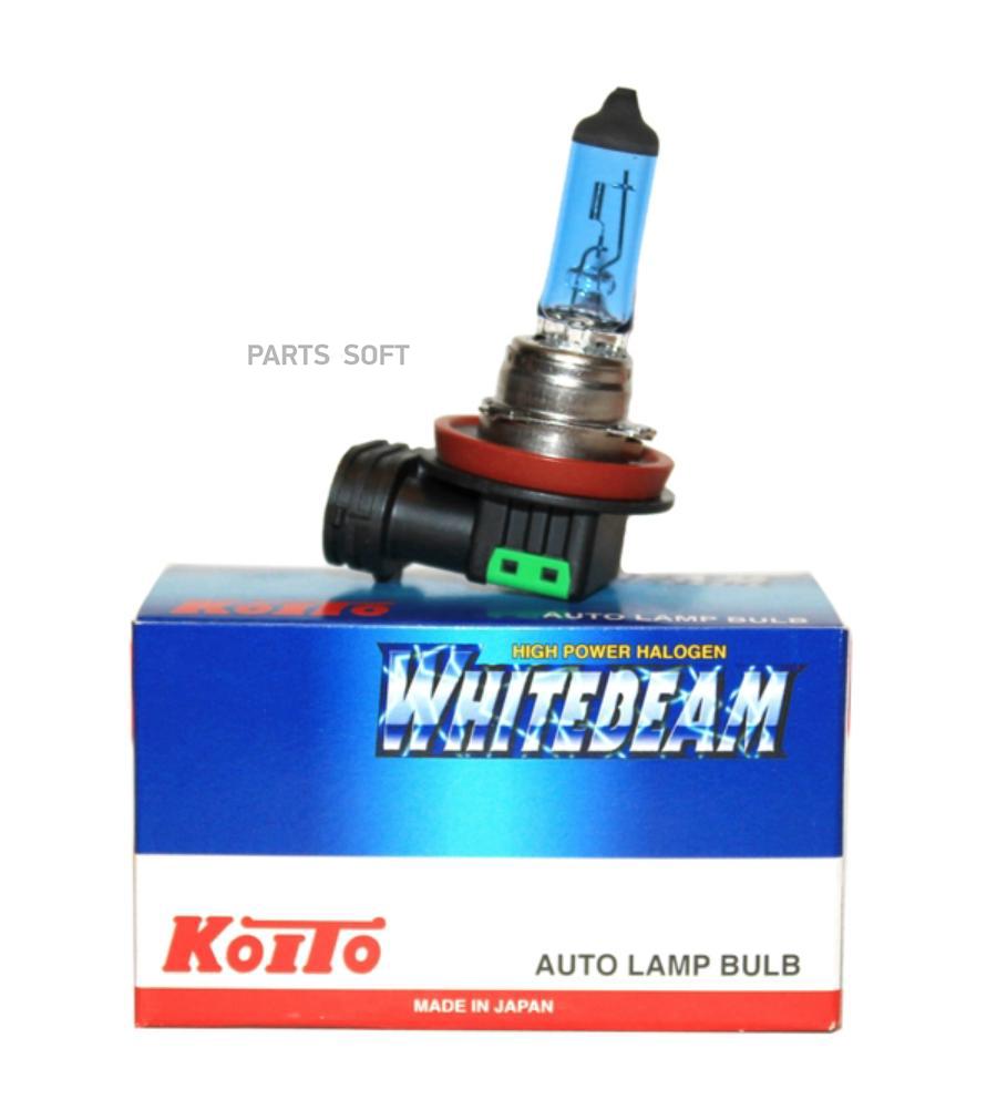 Лампа галогенная Koito H11 Whitebeam 4000K 12V 55W (100W), эффект ксенона 0750W