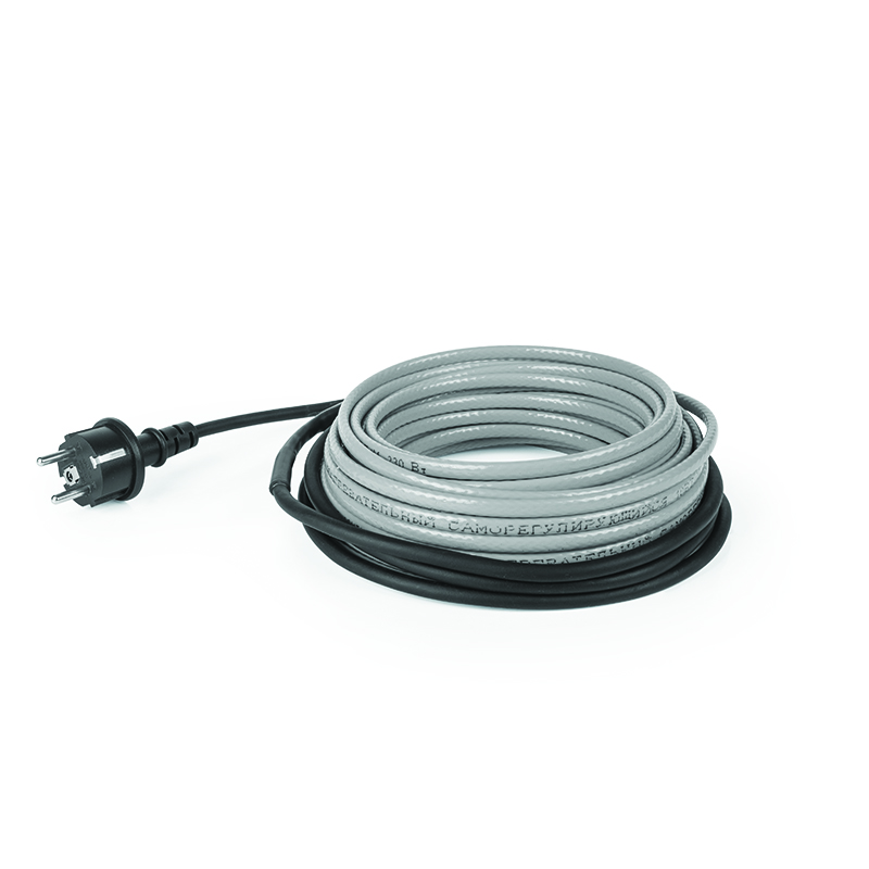 фото Греющий саморегулирующийся кабель на трубу extra line 25msr-pb 15m (15м/375вт) rexant