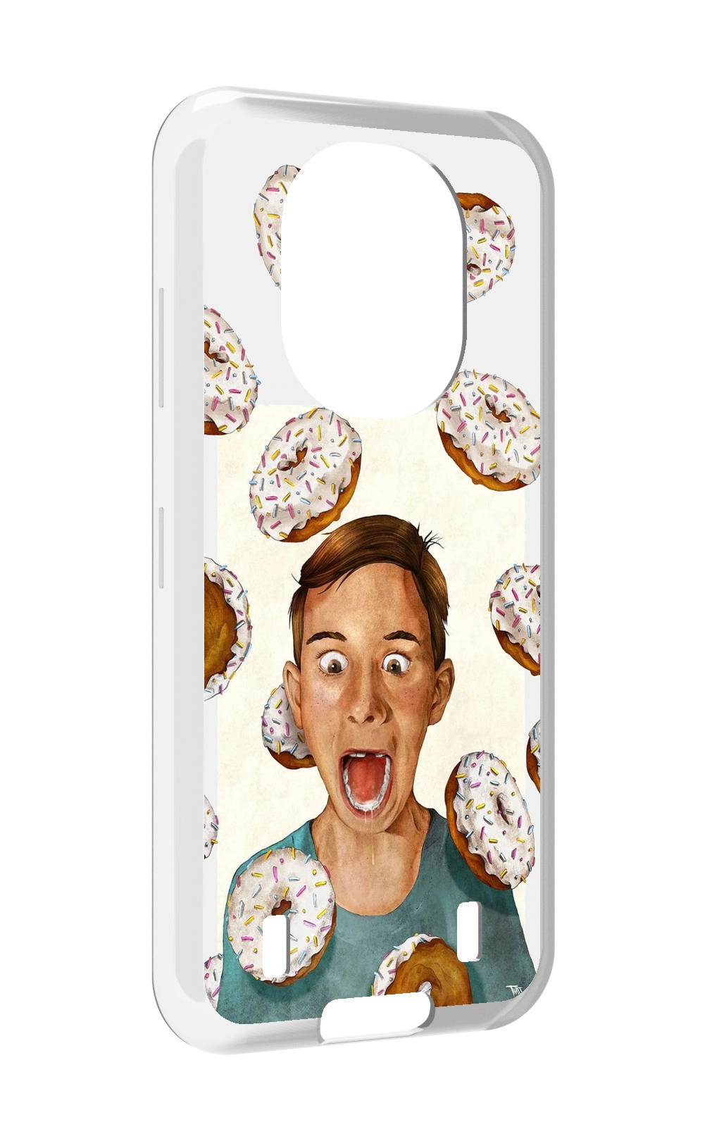 

Чехол MyPads Бешенные-пончики для Oukitel WP16, Прозрачный, Tocco