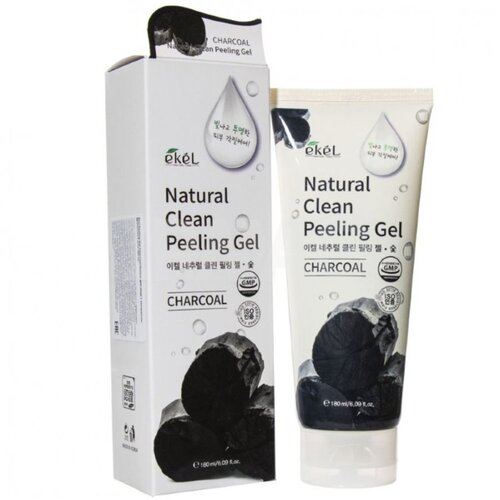 Пилинг-скатка с экстрактом древесного угля Natural Clean peeling gel Charcoal EKEL 180 мл