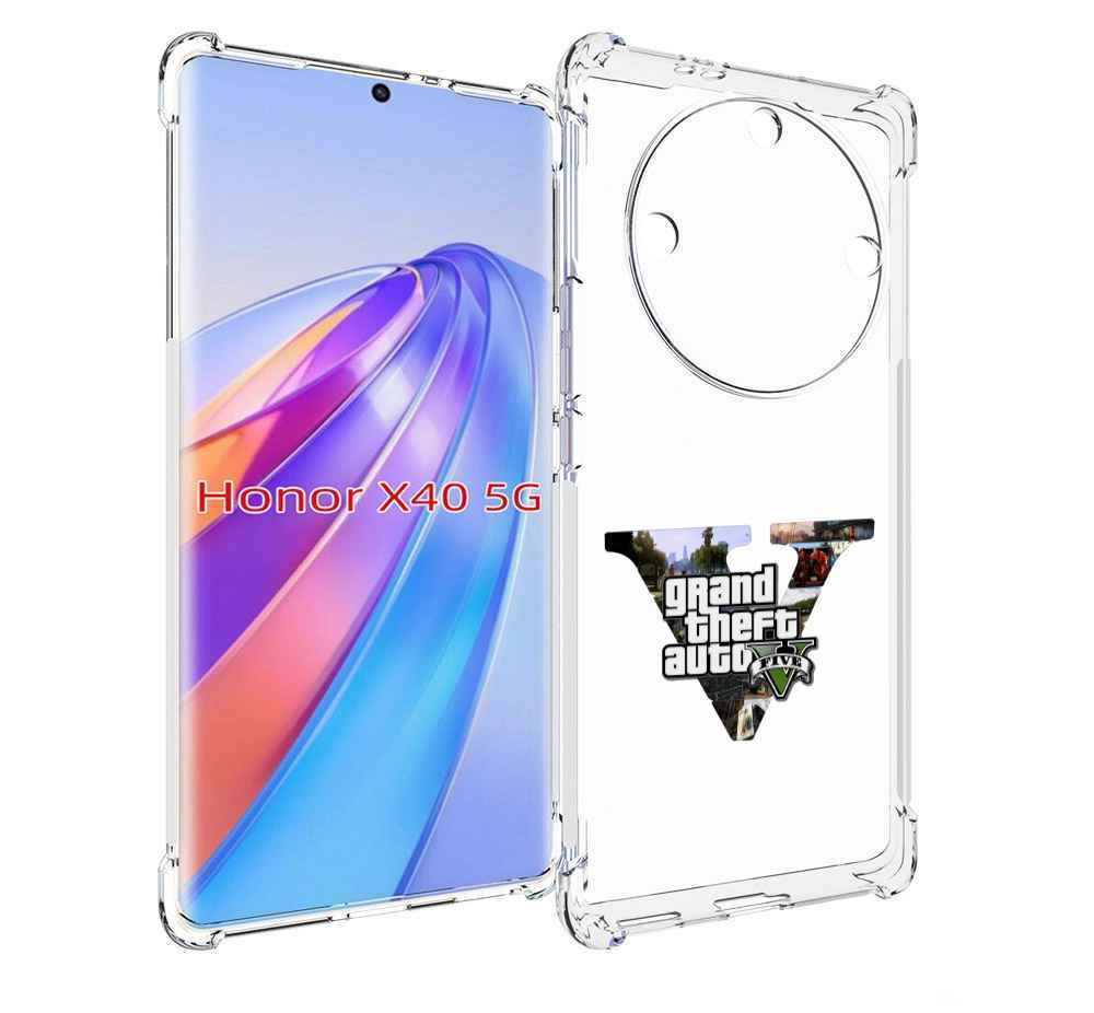

Чехол MyPads GTA 5 логотип для Honor X40, Прозрачный, Tocco