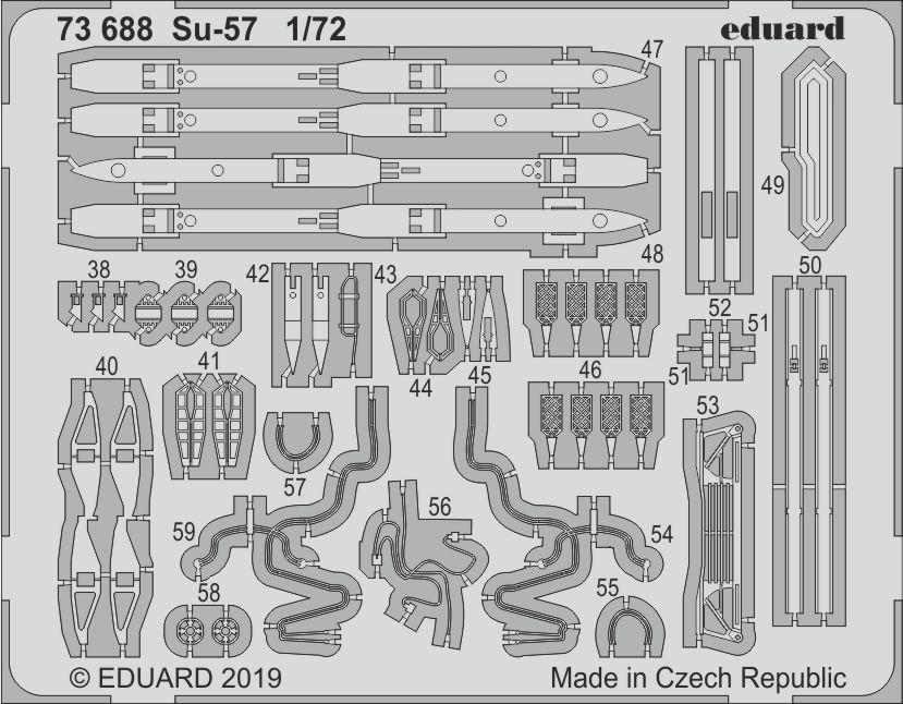 

Фототравление Eduard 73688 Su-57 Звезда 1/72, Цветной