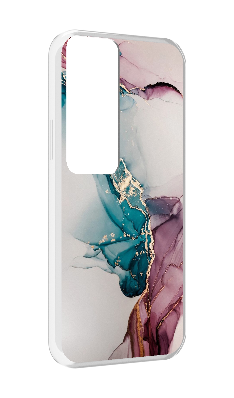 

Чехол MyPads фиолетовый синий краски для Tecno Pova Neo 2, Прозрачный, Tocco