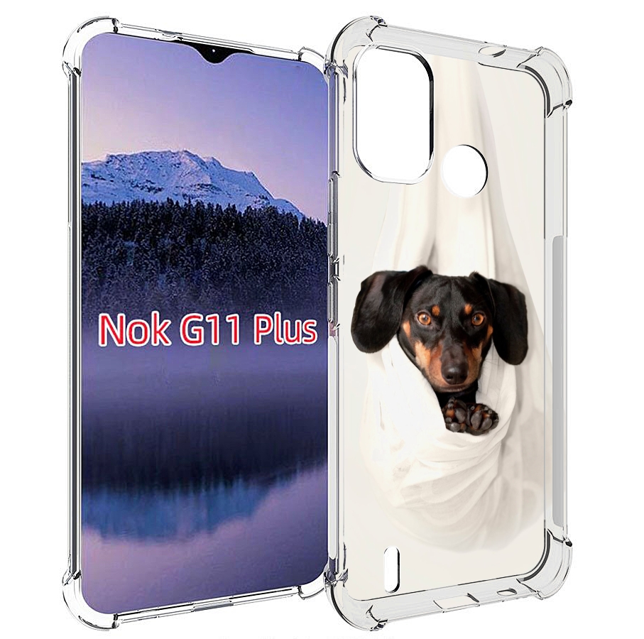 

Чехол MyPads такса собака для Nokia G11 Plus, Прозрачный, Tocco