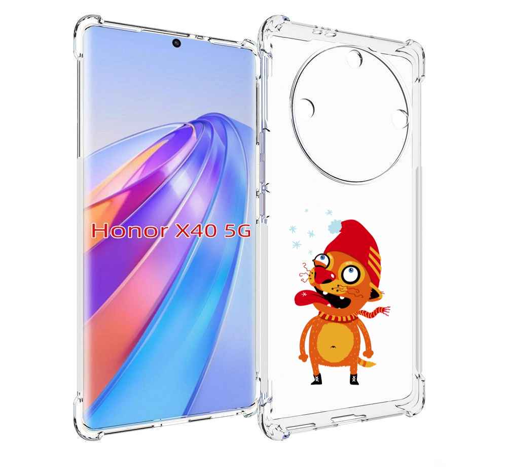 

Чехол MyPads Зимний кот для Honor X40, Прозрачный, Tocco