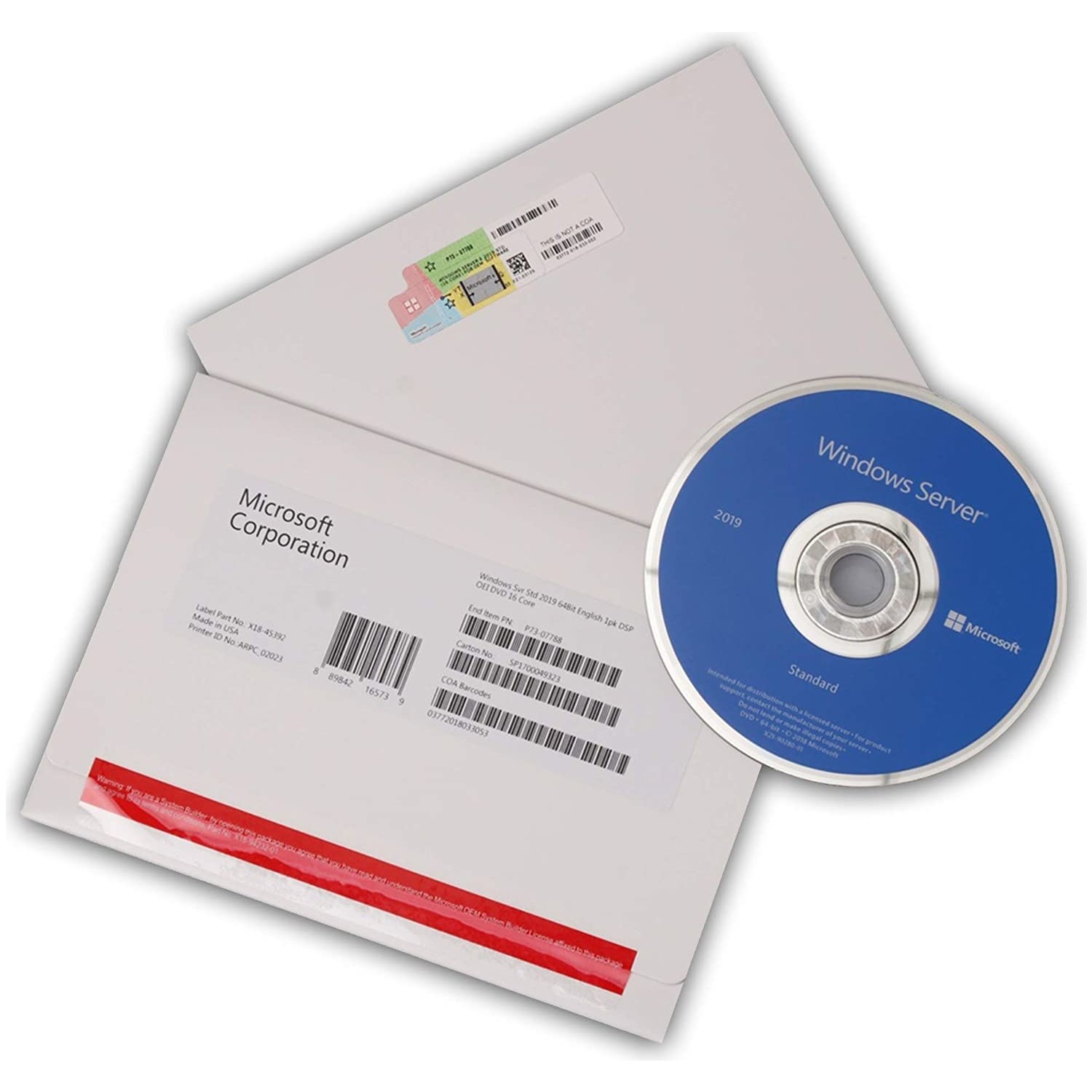 Программное обеспечение Microsoft Windows server 2019 standard DVD