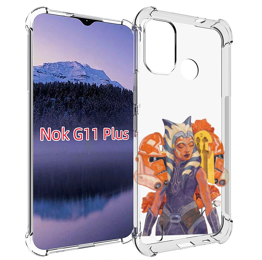 

Чехол MyPads тогрута-асока-тано для Nokia G11 Plus, Прозрачный, Tocco