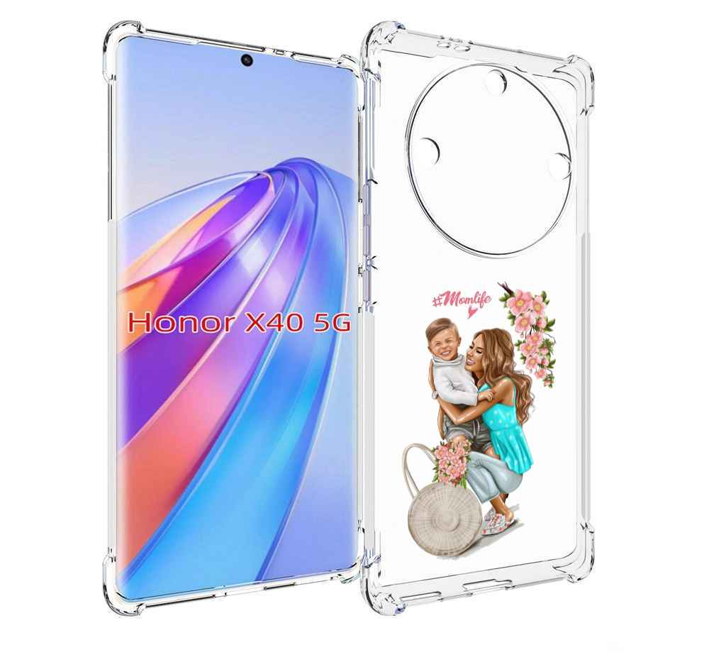 

Чехол MyPads Momlife для Honor X40, Прозрачный, Tocco