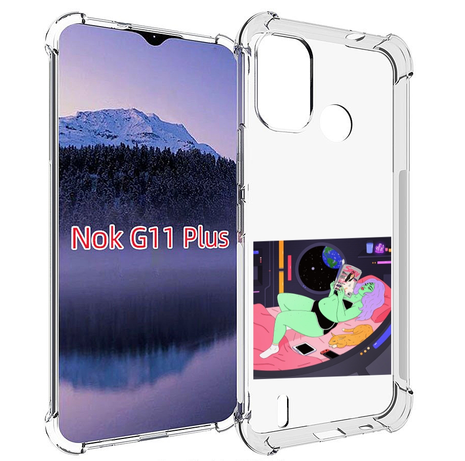 

Чехол MyPads трехглазая девушка зеленая для Nokia G11 Plus, Прозрачный, Tocco