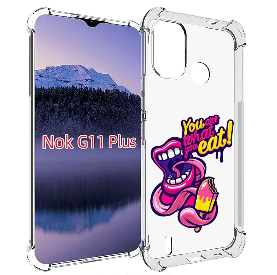 

Чехол MyPads ты-то-что-ты-ешь для Nokia G11 Plus, Прозрачный, Tocco