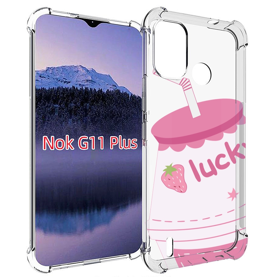 

Чехол MyPads удачный-напиток для Nokia G11 Plus, Прозрачный, Tocco