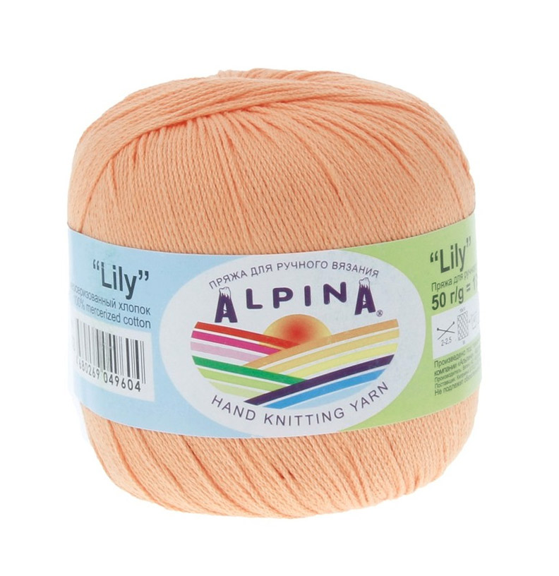 

Пряжа Alpina Lily №011 персиковый, Оранжевый, Lily