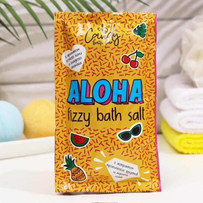 

Шипучая соль для ванн Candy bath bar Aloha 6 шт.