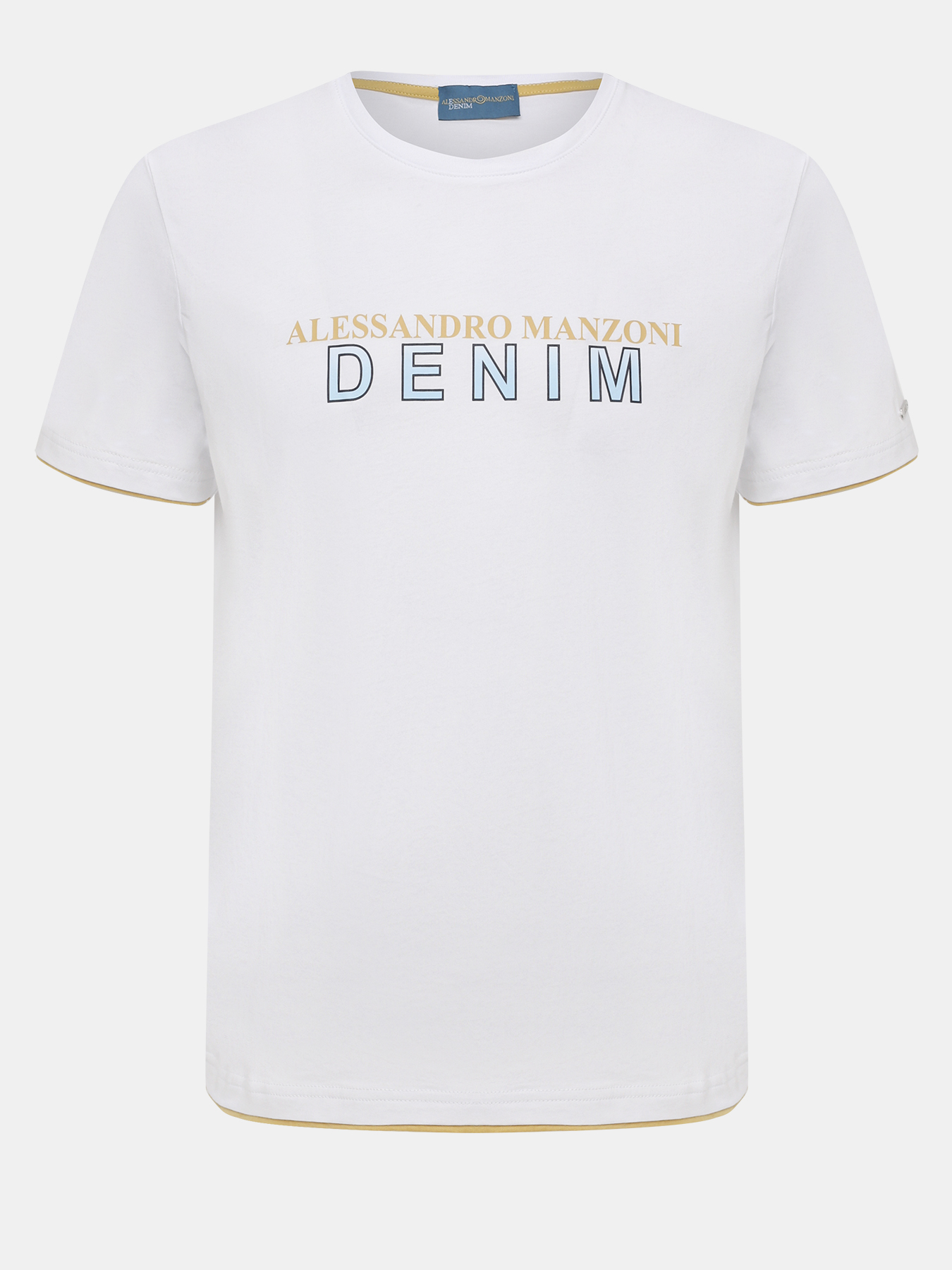 

Футболка мужская Alessandro Manzoni denim 456267 белая 50 RU, Белый, 456267