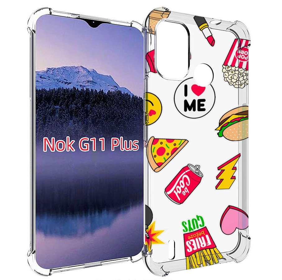 

Чехол MyPads фаст-фуд для Nokia G11 Plus, Прозрачный, Tocco