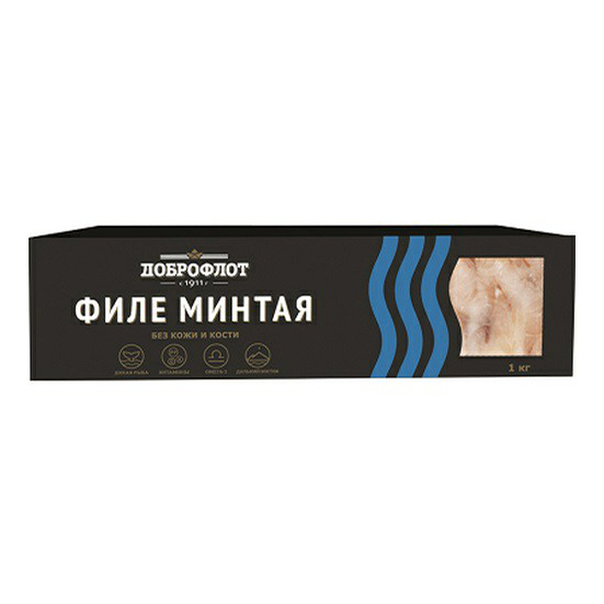 

Минтай Доброфлот замороженный филе 1 кг